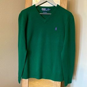 Polo by Ralph Lauren Green V-Neck Sweater